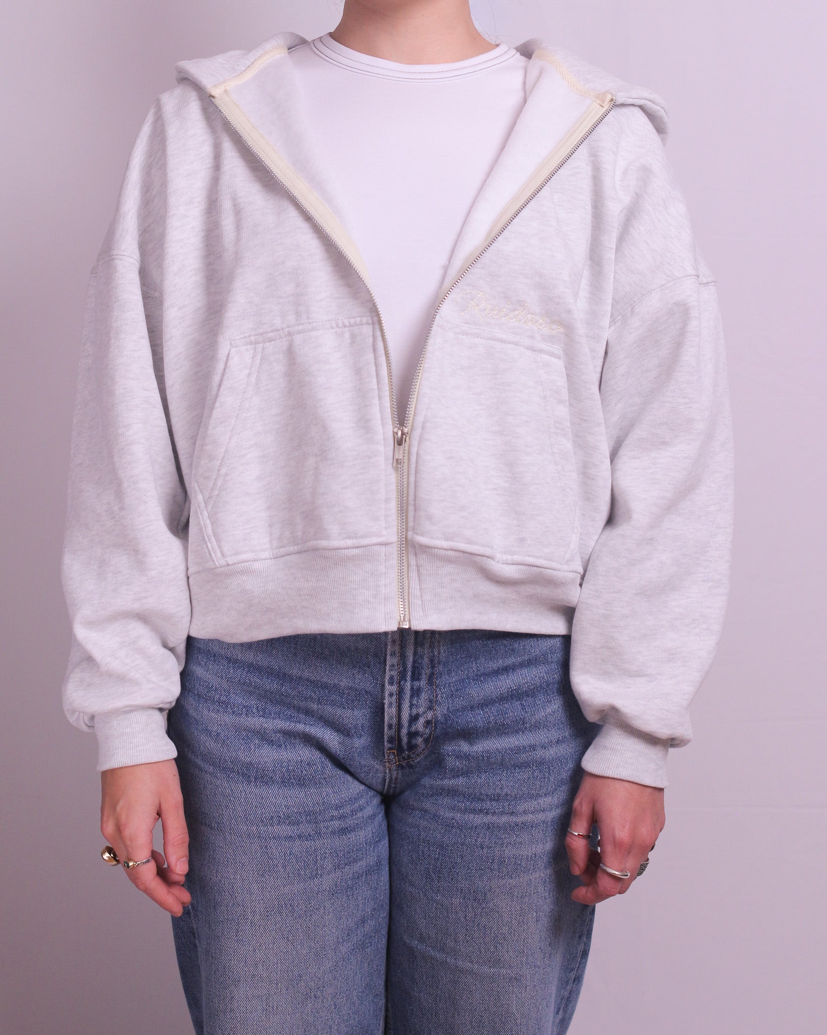 Cropped Zipper Hoodie