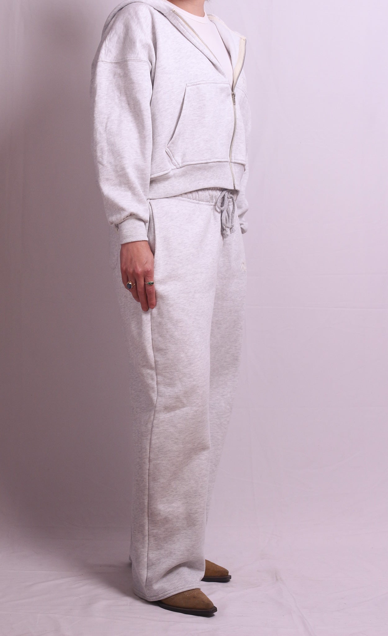 Cropped Zipper Hoodie